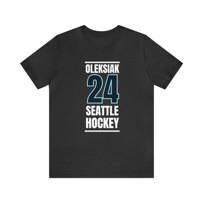 T-Shirt Oleksiak 24 Seattle Hockey Black Vertical Design Unisex T-Shirt