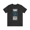 T-Shirt Tanev 13 Seattle Hockey Black Vertical Design Unisex T-Shirt