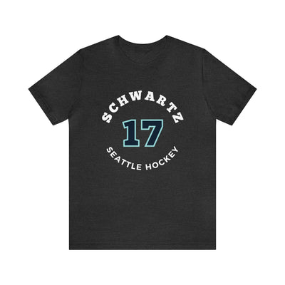 T-Shirt Schwartz 17 Seattle Hockey Number Arch Design Unisex T-Shirt