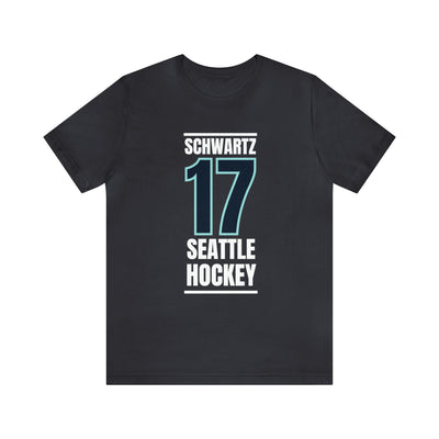 T-Shirt Schwartz 17 Seattle Hockey Black Vertical Design Unisex T-Shirt