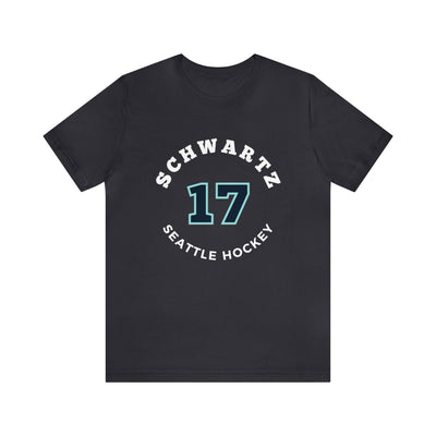 T-Shirt Schwartz 17 Seattle Hockey Number Arch Design Unisex T-Shirt