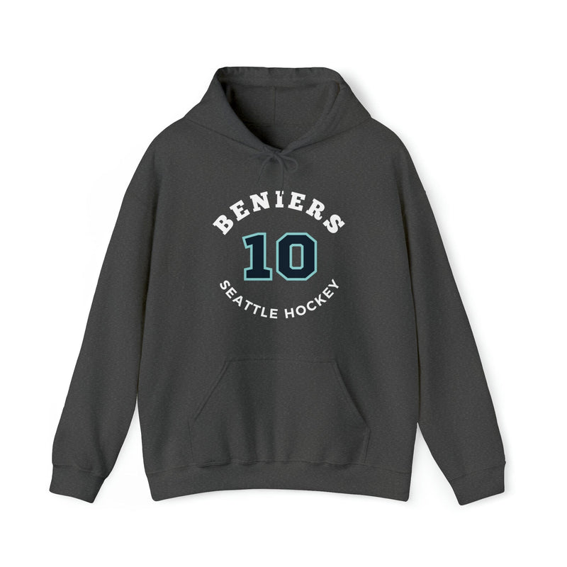 Hoodie Beniers 10 Seattle Hockey Number Arch Design Unisex Hooded Sweatshirt