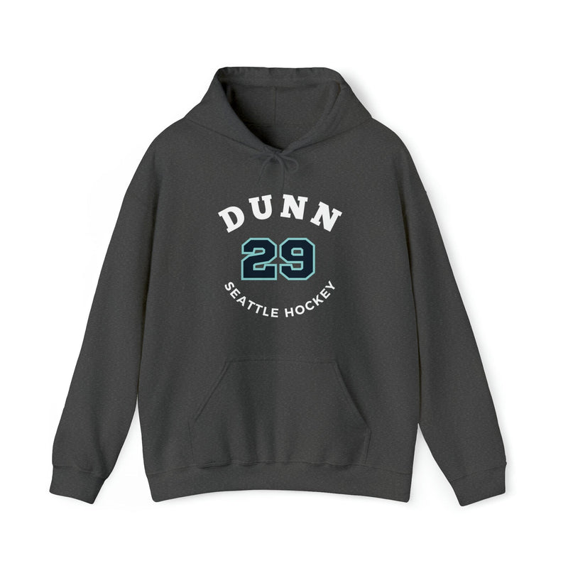 Hoodie Dunn 29 Seattle Hockey Number Arch Design Unisex Hooded Sweatshirt