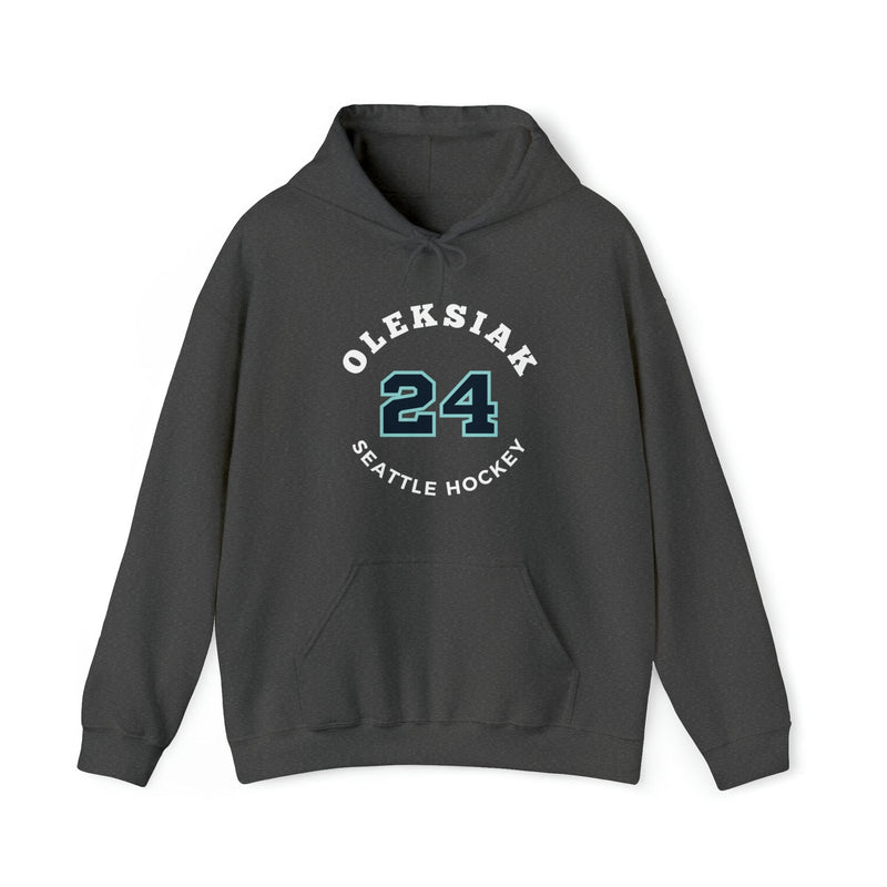 Hoodie Oleksiak 24 Seattle Hockey Number Arch Design Unisex Hooded Sweatshirt