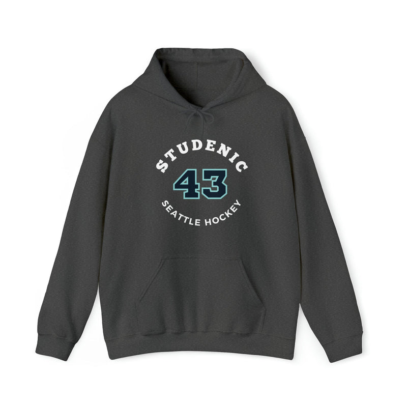 Hoodie Studenic 43 Seattle Hockey Number Arch Design Unisex Hooded Sweatshirt