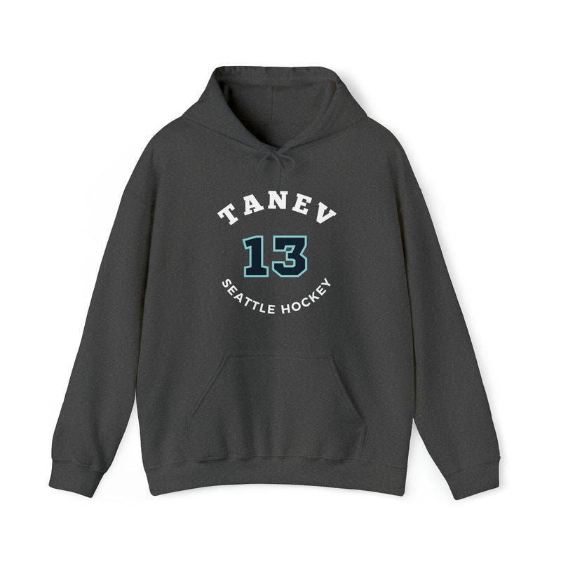 Hoodie Tanev 13 Seattle Hockey Number Arch Design Unisex Hooded Sweatshirt