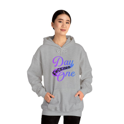 Hoodie "Day F*cking One" Retro Design Gradient Colors Unisex Hoodie