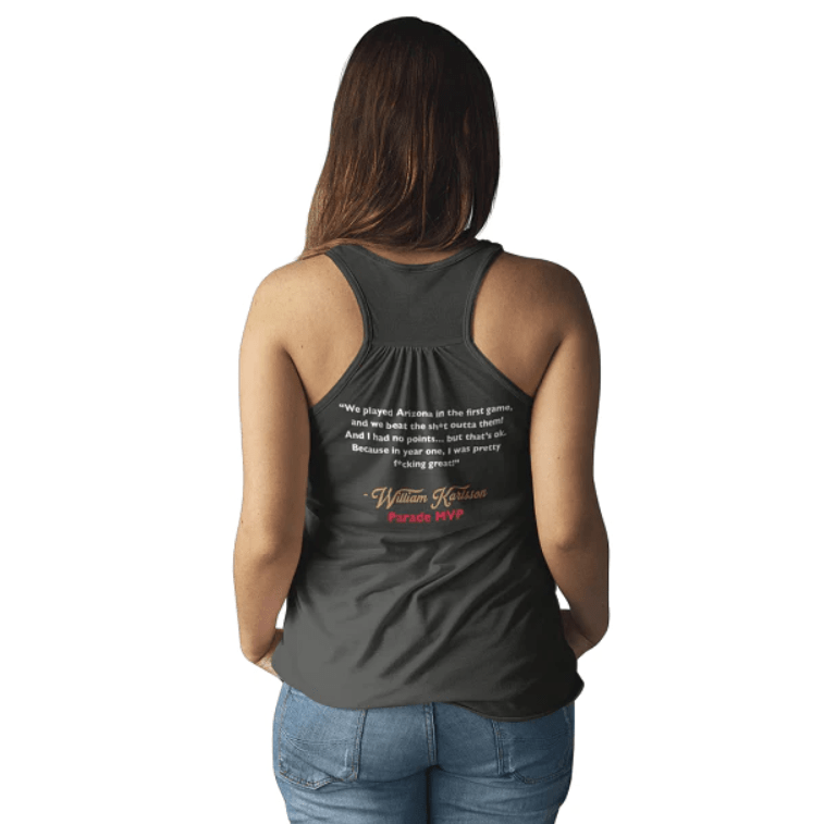 Tank Top "Day F*cking One" William Karlsson Parade MVP Vegas Golden Knights Women's Flowy Racerback Tank Top