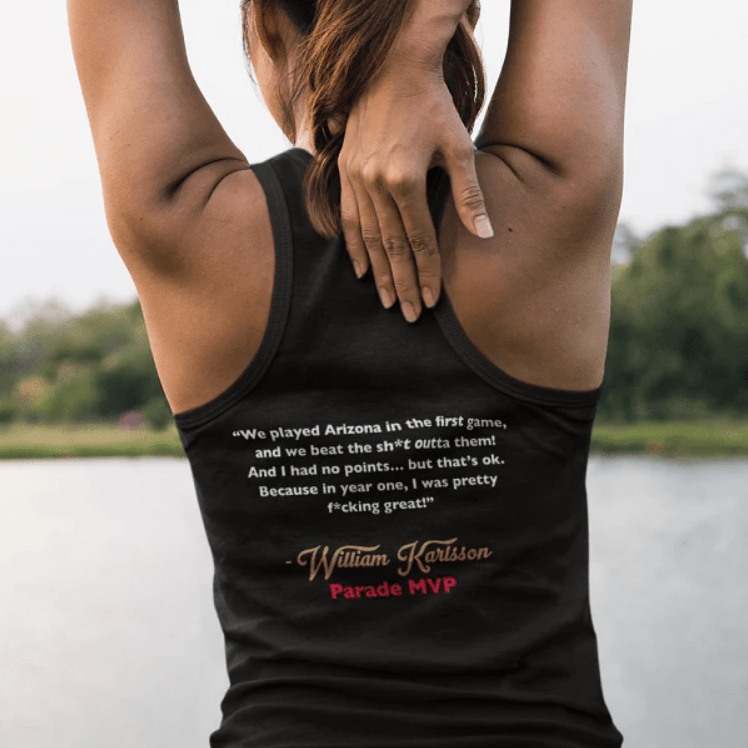 Tank Top "Day F*cking One" William Karlsson Parade MVP Vegas Golden Knights Women's Ideal Racerback Tank