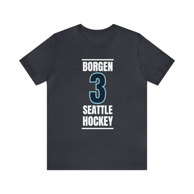 T-Shirt Borgen 3 Seattle Hockey Black Vertical Design Unisex T-Shirt