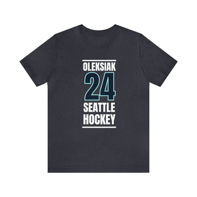 T-Shirt Oleksiak 24 Seattle Hockey Black Vertical Design Unisex T-Shirt