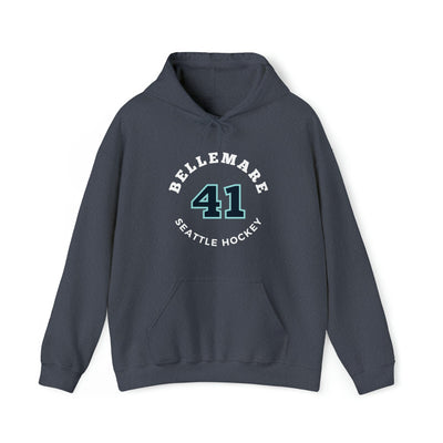 Hoodie Bellemare 41 Seattle Hockey Number Arch Design Unisex Hooded Sweatshirt