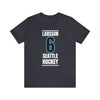 T-Shirt Larsson 6 Seattle Hockey Black Vertical Design Unisex T-Shirt