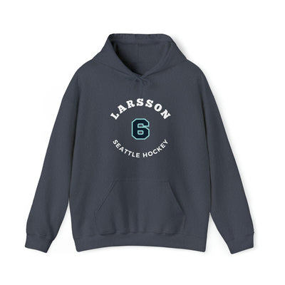 Hoodie Larsson 6 Seattle Hockey Number Arch Design Unisex Hooded Sweatshirt