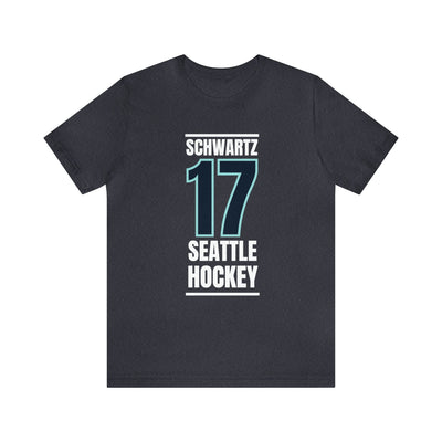 T-Shirt Schwartz 17 Seattle Hockey Black Vertical Design Unisex T-Shirt