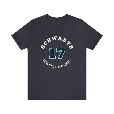 T-Shirt Schwartz 17 Seattle Hockey Number Arch Design Unisex T-Shirt