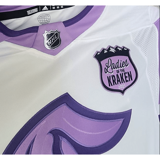 Ladies Of The Kraken Embroidered Patch - Hockey Fight Cancer Color Theme