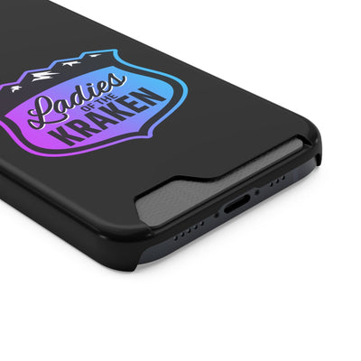 Phone Case Ladies Of The Kraken Gradient Colors Phone Case With Card Holder, Black