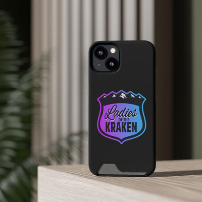 Phone Case Ladies Of The Kraken Gradient Colors Phone Case With Card Holder, Black