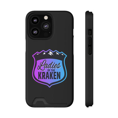 Phone Case Ladies Of The Kraken Gradient Colors Phone Case With Card Holder, Black