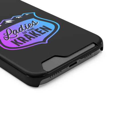 Phone Case Ladies Of The Kraken Gradient Colors Phone Case With Card Holder, Black