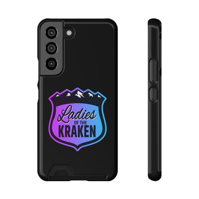 Phone Case Ladies Of The Kraken Gradient Colors Phone Case With Card Holder, Black