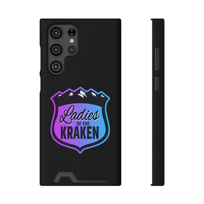 Phone Case Ladies Of The Kraken Gradient Colors Phone Case With Card Holder, Black
