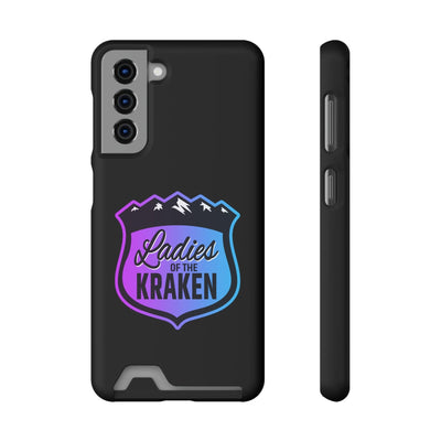 Phone Case Ladies Of The Kraken Gradient Colors Phone Case With Card Holder, Black