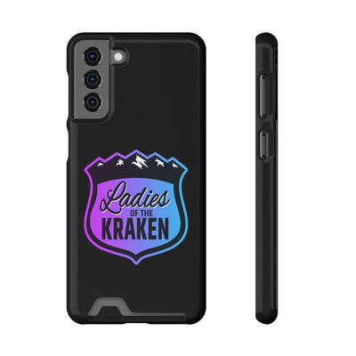 Phone Case Ladies Of The Kraken Gradient Colors Phone Case With Card Holder, Black