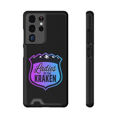 Phone Case Ladies Of The Kraken Gradient Colors Phone Case With Card Holder, Black