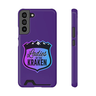 Phone Case Ladies Of The Kraken Gradient Colors Phone Case With Card Holder, Purple