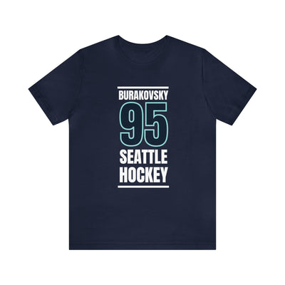 T-Shirt Burakovsky 95 Seattle Hockey Black Vertical Design Unisex T-Shirt