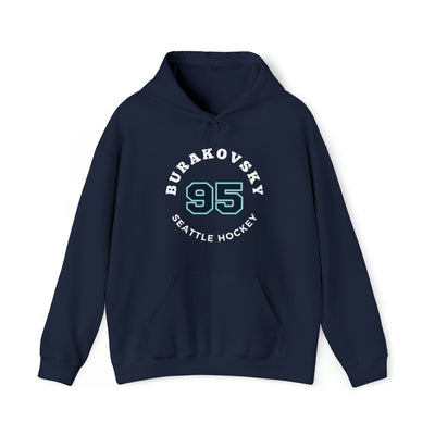 Hoodie Burakovsky 95 Seattle Hockey Number Arch Design Unisex Hooded Sweatshirt