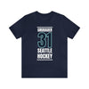 T-Shirt Grubauer 31 Seattle Hockey Black Vertical Design Unisex T-Shirt