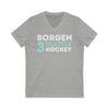 V-neck Borgen 3 Seattle Hockey Grafitti Wall Design Unisex V-Neck Tee