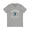 V-neck Borgen 3 Seattle Hockey Number Arch Design Unisex V-Neck Tee