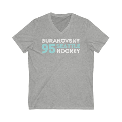 V-neck Burakovsky 95 Seattle Hockey Grafitti Wall Design Unisex V-Neck Tee