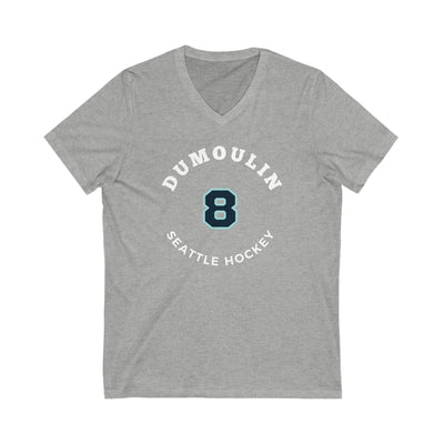 V-neck Dumoulin 8 Seattle Hockey Number Arch Design Unisex V-Neck Tee