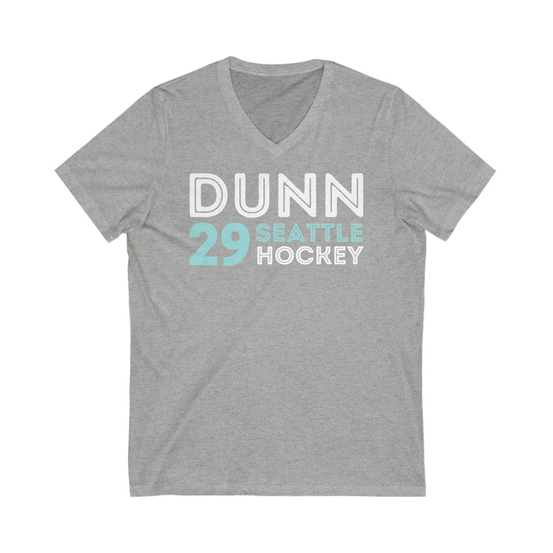 V-neck Dunn 29 Seattle Hockey Grafitti Wall Design Unisex V-Neck Tee