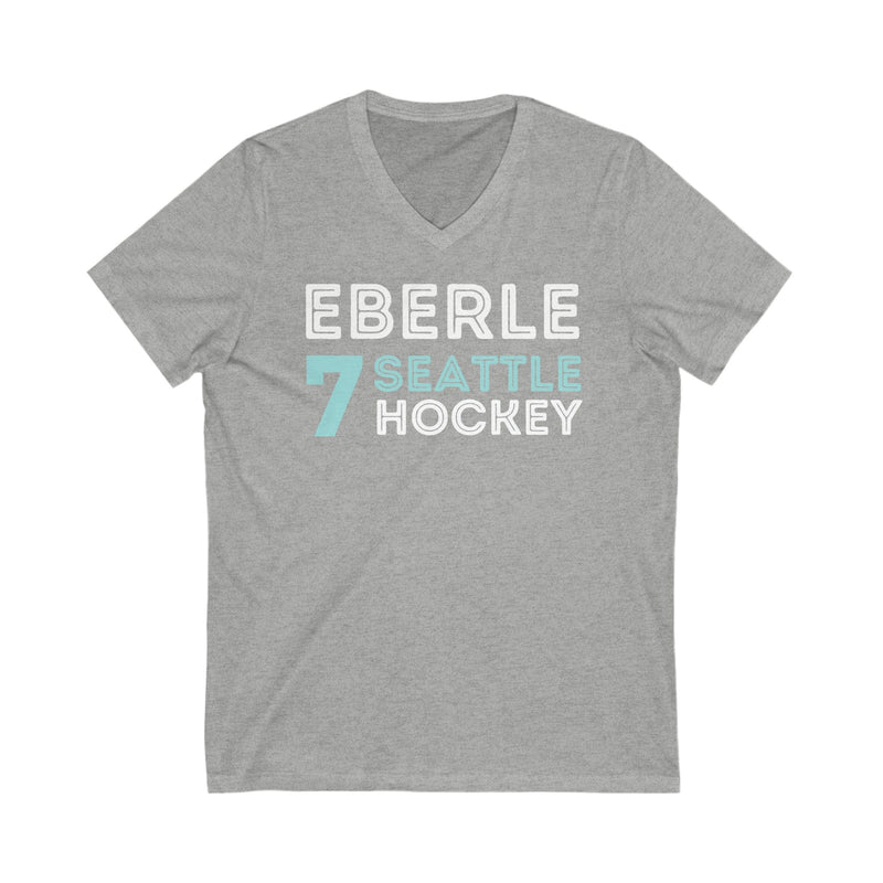 V-neck Eberle 7 Seattle Hockey Grafitti Wall Design Unisex V-Neck Tee