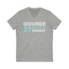 V-neck Gourde 37 Seattle Hockey Grafitti Wall Design Unisex V-Neck Tee