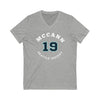 V-neck McCann 19 Seattle Hockey Number Arch Design Unisex V-Neck Tee