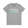 V-neck Oleksiak 24 Seattle Hockey Grafitti Wall Design Unisex V-Neck Tee