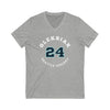 V-neck Oleksiak 24 Seattle Hockey Number Arch Design Unisex V-Neck Tee