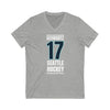 V-neck Schwartz 17 Seattle Hockey Black Vertical Design Unisex V-Neck Tee