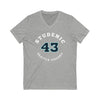 V-neck Studenic 43 Seattle Hockey Number Arch Design Unisex V-Neck Tee