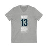 V-neck Tanev 13 Seattle Hockey Black Vertical Design Unisex V-Neck Tee