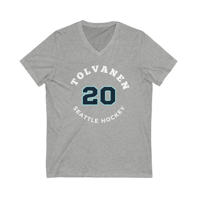 V-neck Tolvanen 20 Seattle Hockey Number Arch Design Unisex V-Neck Tee