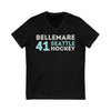 V-neck Bellemare 41 Seattle Hockey Grafitti Wall Design Unisex V-Neck Tee