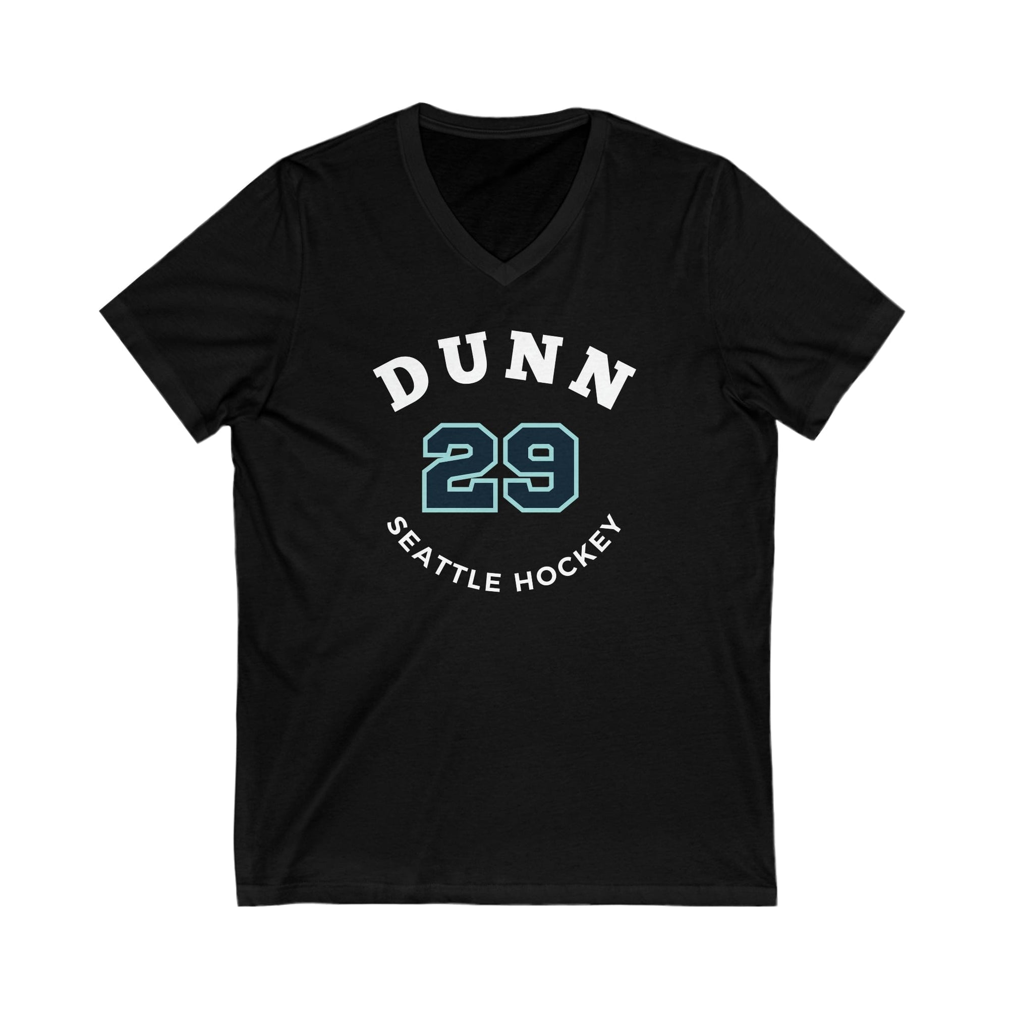 V-neck Dunn 29 Seattle Hockey Number Arch Design Unisex V-Neck Tee